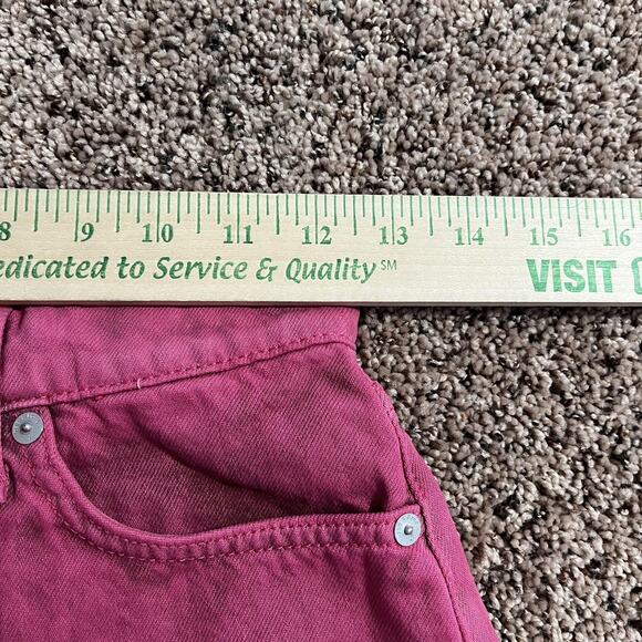 Rag & Bone Maya Shorts Womens 23 Pink Denim Jean High Rise Cutoff Organic - Picture 8 of 11
